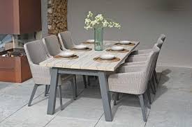 With the rocking feature, you can fully enjoy the leisure time with your partners. 4 Seasons Outdoor Luxor 6 Seat Rectangular Derby Dining Set Hayes Garden World