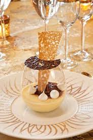This Pretty Dessert From Design Cuisine Is A Passion Fruit Panna Cotta Garnished With Malted Milk Meringues Topped Fancy Desserts Pretty Dessert Fun Desserts