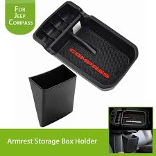 Car Styling For 2017 2018 2019 Jeep Compass Armrest Storage Box Holder Container Glove Organizer Interior Accessorie Jeep Compass Jeep Compass Accessories Jeep