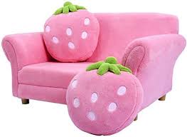 Toytexx Children Kids Double Seat Sofa Furniture Set With Strawberry Pillows Pink In 2020 Kids Sofa Kids Couch Cushions On Sofa