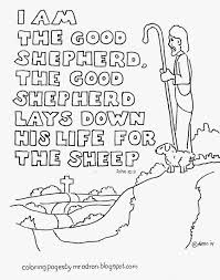 Sheep coloring paper hat printable jpg, black white sheep party crown template, farm animal coloring page download. Coloring Pages For Kids By Mr Adron I Am The Good Shepherd Free Bible Verse Coloring Page