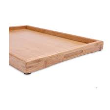 Clean, vertical edges with a routed base lets this tray be stacked easily for storage, or sit upright for display. China Bamber Extra Large Bamboo Serving Tray Serving Food Bath Tea Fiber Cutlery Rolling Bamboo Tray China Bamboo Tray And Kitchenware Price