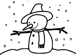 coloriage bonhomme de neige maternelle avec des flocons dessin noel a imprimer fleur lotus mon petit poney