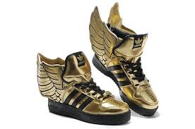 Black And Gold Adidas High Tops Jeremyscott Shoes Adidas Hightops Gold Wings Musthave Amazing Glitter Shine Sparkle Boots Shoe Boots Cute Shoes
