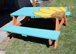 Picnic Table Makeover Sunflower Picnic Table Makeover Picnic Table Table Makeover