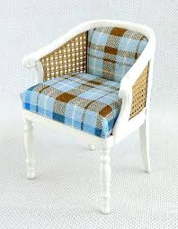 Amazon Com Melody Jane Dolls House Tub Chair White Rattan Check Armchair Miniature 1 12 Jbm Furniture Toys Games Armchair Miniature Chair Furniture