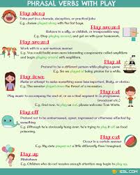 Phrasal Verbs With Play Play Around Play Off Play Out Play Up 7 E S L English Vocabulary Learn English English Phrases