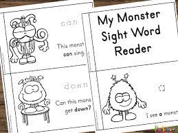 Each list is a different color to help you keep them. Free Monster Sight Word Reader