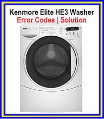 Gas ranges typically come equipped to operate on natural gas. Kenmore Elite He3 Washer Error Codes Solution Hvac Technology