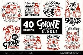Christmas gnomes is a bundle of 16 adorable christmas gnome svg, clipart and printable files that are perfect for all sorts of christmas creations. Christmas Gnomes Svg Bundle Gnome Bundle Svg 40 Designs 990804 Cut Files Design Bundles