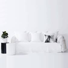 Allowing flexibility, they arrive with a fitted protective cotton or linen cover, keeping the sofa fabric underneath absolutely pristine. Modern Designer Bronte White Italian Linen Sofa Removable Slip Cover Linen Sofa White Slipcover Sofa White Linen Sofa