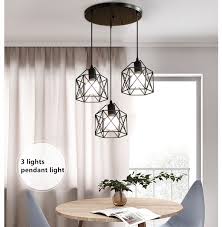Consider dining room chandeliers that serve as both a light source as well as a modern centerpiece. Nordic Style Round 3 Lights Retro Modern Black Ceiling Light Led Pendant Light Dining Room Chandelier Lighting Fixture Wish