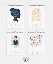 2020 Calendar Jane Austen Hand Drawn Wall Calendar Hand Lettering Art How To Draw Hands Jane Austen