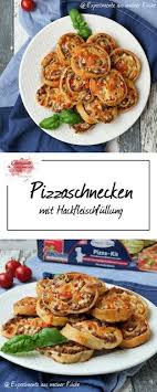 Knack Back Pizzaschnecken Mit Hackfleischfullung Rezepte Pizzaschnecken Und Fingerfood