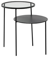 Winsome wood round coffee table for top glass. Round Black Metal Coffee Table With Glass Top 31 5 X15 Transitional Side Tables And End Tables By Brimfield May Houzz