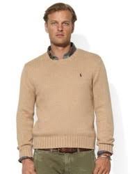 Polo ralph lauren womens cable knit crew neck sweater all colors. Polo Ralph Lauren Cotton Crewneck Pullover 115 Lord Taylor Lookastic