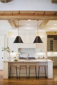 Beams In Kitchen Black Pendants In Kitchen Rustic Modern Kitchen Farmhouse Modern Kitchen Rustic Kitchen Home Decor Kitchen Interior Design Kitchen