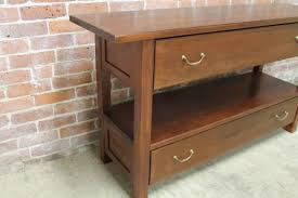 Solid Wood Console Table With 2 Large Drawers Lake And Mountain Home