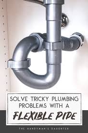 Traditional undersink plumbing layouts leave little room for storage and often put pipes at risk of damage from inadvertent bumps and bangs. How To Install A Flexible Waste Pipe When The Drain Doesn T Line Up The Handyman S Daughter