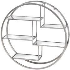 Shop easily online and create a look you'll love. Large Circular Silver Wall Hanging Shelf Shelving Display