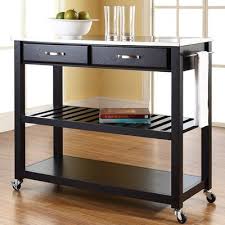 Stainless steel kitchen island with butcher block top. Kitchen Cart Stainless Steel Top Island Butcher Block Rolling Wheels Microwave Appliance Utility Vehicle Buy Online In Switzerland At Switzerland Desertcart Com Productid 42952426