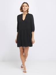 Tailleur chic pour le bureau, tunique ethnique imprimée navajo pour une escapade au soleil ou petite robe de soirée noire pour un dîner en amoureux : See U Soon Robe 20122128 Noir Femme Des Marques Et Vous