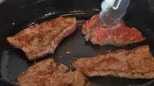 Aldi's has a sirloin tip steak but it's rolled thin pieces of steak folded up. Pan Grilling Thin Steaks Steak Recipes Youtube