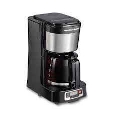 Everyday low prices, save up to 50%. Hamilton Beach Frontfill 5 Cup Compact Coffee Maker With Programmable Clock Glass Carafe 46111