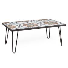 In an outdoor setting, where the rest of the furniture is often trying to blend in with the landscape, a colorful tiled coffee table can steal the show. Modern Coffee Tables Dalle Coffee Table Eurway