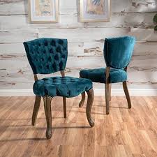 Elizabeth Tufted Dark Teal New Velvet Fabric Dining Chair Https Smile Amazon Com Dp B0 Tufted Dining Chairs Fabric Dining Chairs Comfortable Dining Chairs