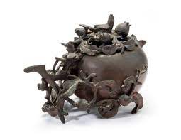 明十六 十七世纪 铜榴开百子熏炉 chinese art art rare set