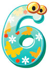 Cute Number Six Png Clipart Image Clip Art Free Clip Art Numbers For Kids