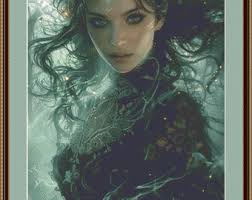 Witch of Mists cross stitch pattern by The Art Revivalist (Digital Format)