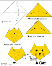 Easy Origami For Kids Cat Face Easy Origami For Kids Origami Easy Origami Cat
