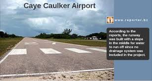 caye caulker airport runway sinking