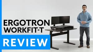 A different approach to convert to a standing desk is to raise the height of your workspace, not by lifting your computer, but by raising the entire desk. Ergotron Workfit T Stand Up Desk Converter Review Rating Pricing Youtube