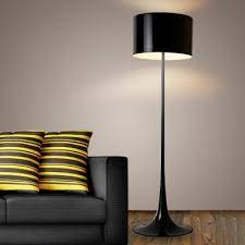 Use a classically styled or a contemporary designed lamp to act as an accent to your current decor as well as a beautiful way to illuminate your room. Round Led Floor Light Contemporary Concise Accent Floor Lamp In Black For Living Room Takeluckhome Com