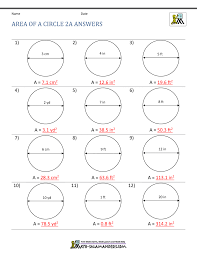 Product description in this activity, students will apply their knowledge of circumference, area, radius, and diameter to solve problems (mostly word problems) as they have fun coloring! Area Of A Circle