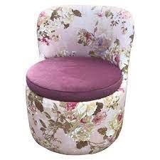 Indoor soft comfortable floral fabric swivel lounge chair with cushions. Mid Century Armchair With Floral Pattern 1970s For Sale At Pamono