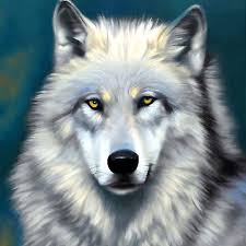 The Wolf, Animal Portrait Painting, Wildlife Forest Jungle Dog, Mystery  Eclectic Rustic Art Board Print