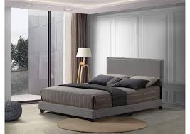 Deanna bedroom collection deanna bedroom traditional metallic. Light Gray Fully Upholstered Fabric Queen Bed Set