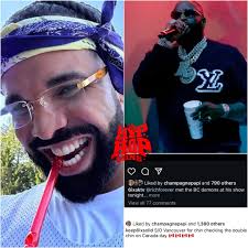 Drake likes IG posts about Rick Ross getting p:unched by fans last night  after he played 'Not like us' during his show in Canada 👀‼️ Safe to say  Drake enjoyed the whooping