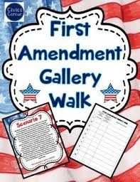 First Amendment Gallery Walk Activity Freedom Of Speech Press Etc Speech Activities Freedom Of Speech Social Studies Activities