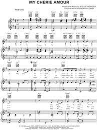 Stevie Wonder My Cherie Amour Sheet Music In G Major Transposable Download Print Sku Mn0063558