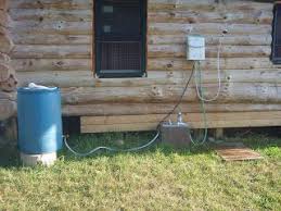 Converted Shed Details Shower From Rain Barrel Rv Pump Camping Shower Off Grid Cabin Outdoor Wood