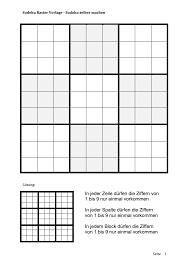 Mit dem reichen angebot ist es ein leichtes etwas zu finden. Sudoku Zum Ausdrucken Leicht Mittel Schwer Muster Vorlage Ch