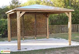 pool house en bois 1 paroi blueterm 12 m abri de jardin espace ombrage jardins en bois