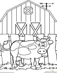 Cow Worksheet Education Com Cow Coloring Pages Farm Coloring Pages Coloring Pages