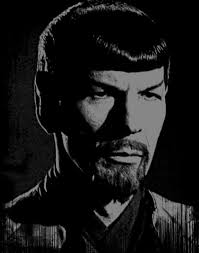 Handbedrucktes Spock T-Shirt: Star Trek Spiegeluniversum