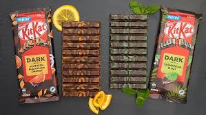 He picked up the chocolate bar. Kitkat Unveils New Dark Chocolate Tasmanian Mint And Southern Australian Orange Daily Mail Online
